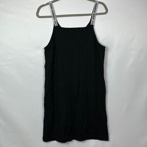 Izzue logo strap detail slip dress